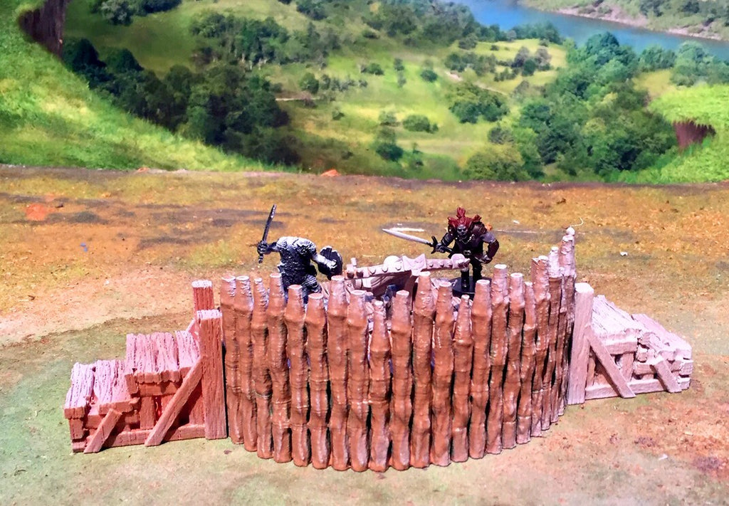 Ballista Platform with Palisade - Long Range Warfare - Wood Structure - Archery