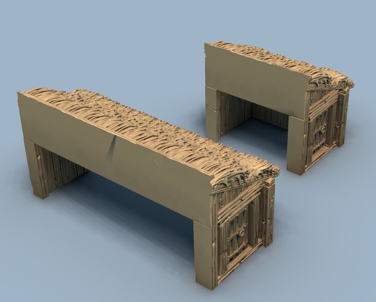 Side Shed - Small Building Terrain - Thatch Hut - Mini Shelter - Mini Edifice