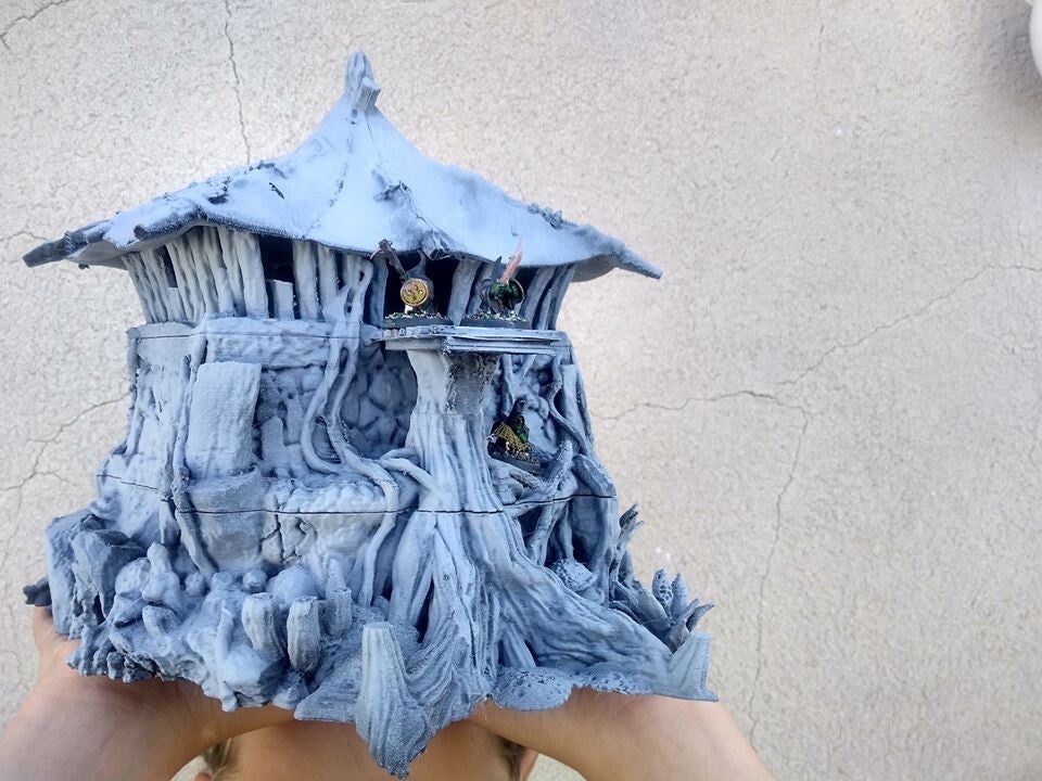 Goblin Swamp Clan House - Large Dwelling with Plank - Jungle Hut Terrain