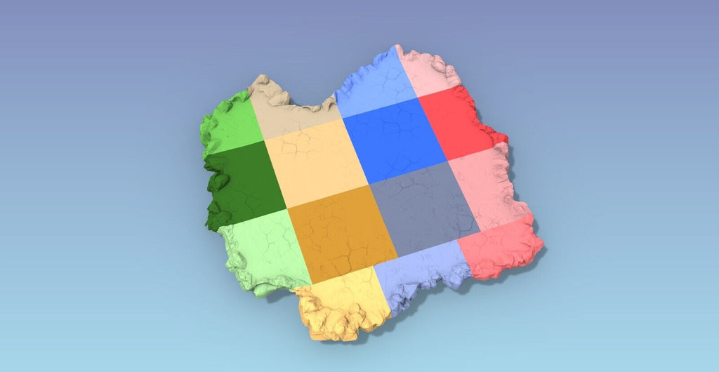 Giant 2 foot+ Plateau and Mountains Terrain
