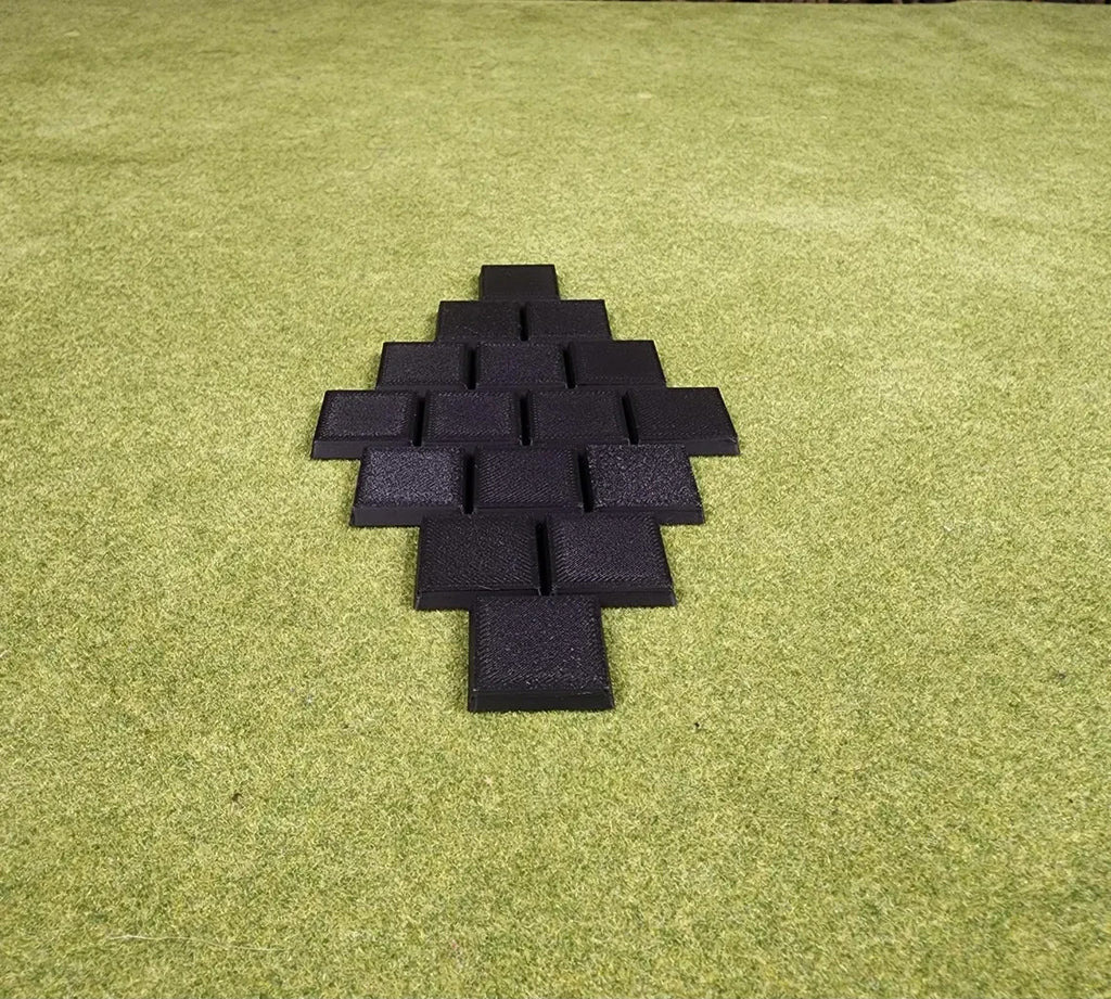 25mm Square Bases - Plain Beveled Bases - Wargaming Old School Bases