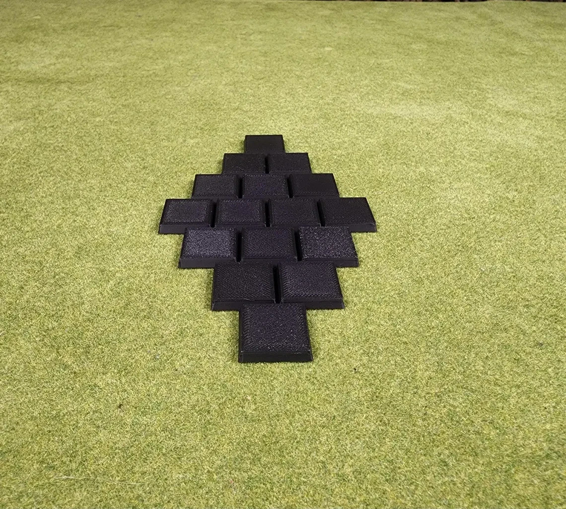 25mm Square Bases - Plain Beveled Bases - Wargaming Old School Bases
