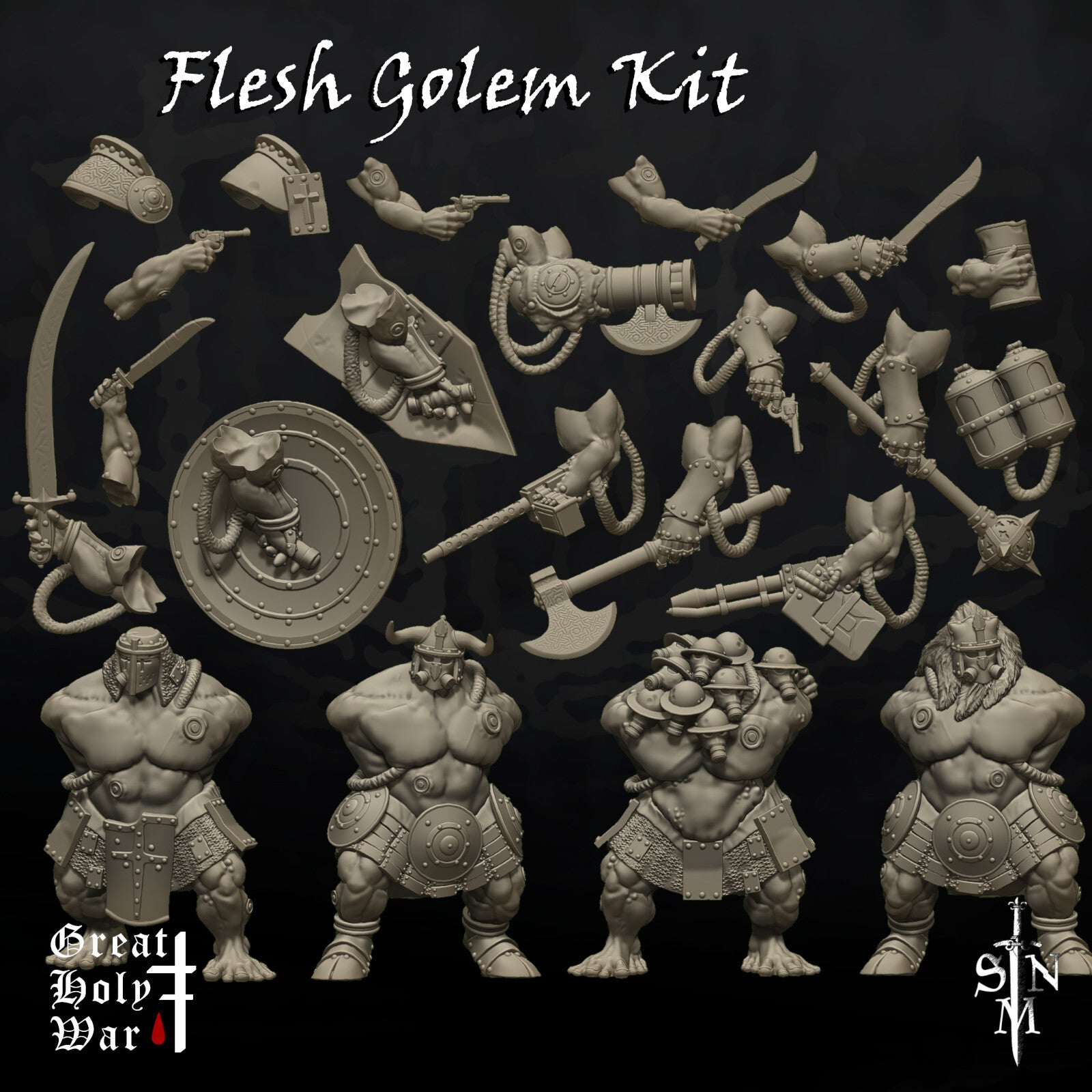 Trench Crusaders - Flesh Golem Kit - Sultinate - Black Grail