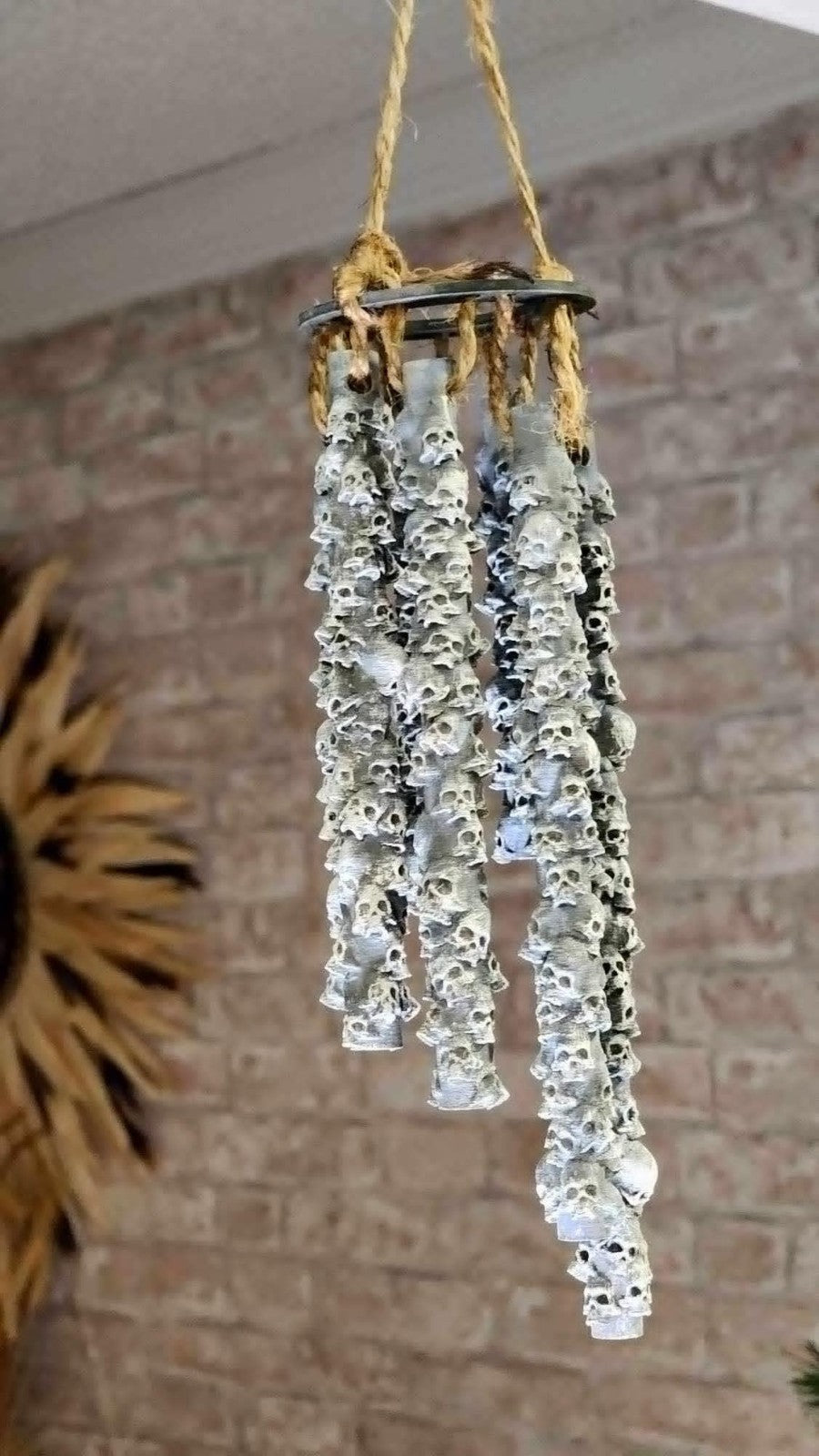 Decorative Skull Wind Chimes - Gothic Decor - Scourge Bone Chimes (unpainted)