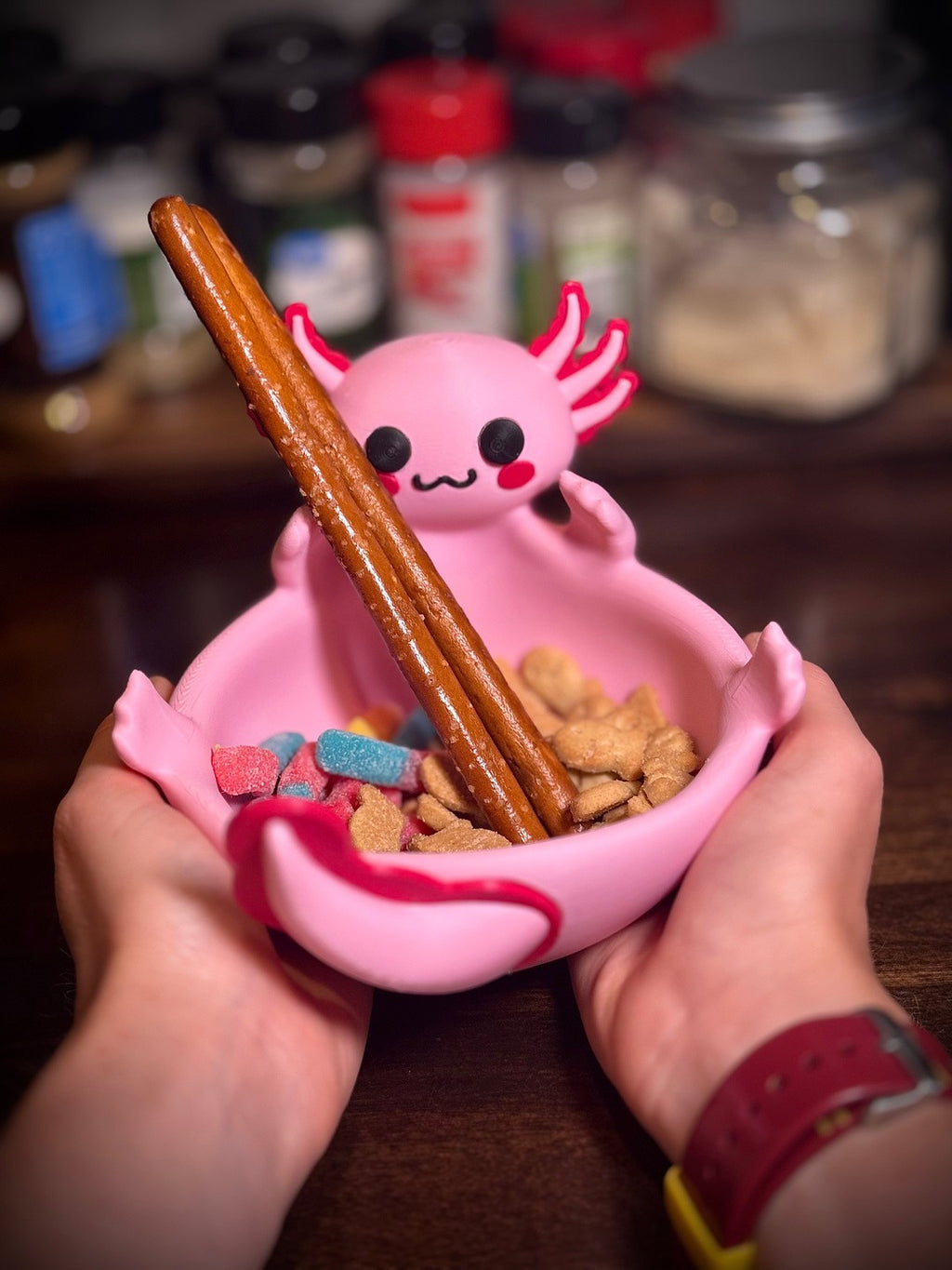 Snaxolotl Snack Bowl - Cute Amphibian Bowl - House Warming Gift (unpainted)