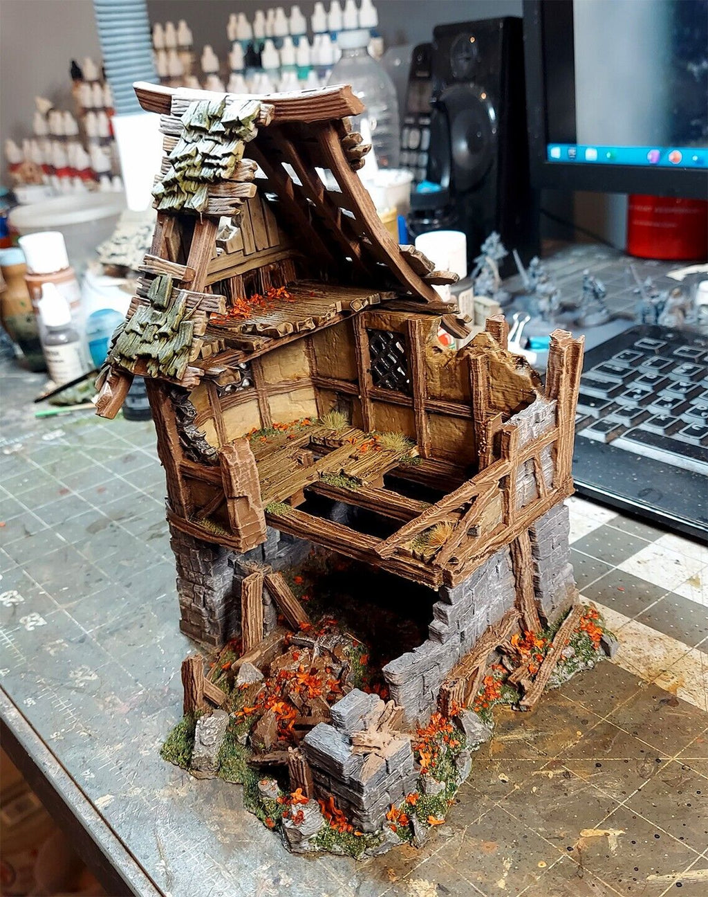 Timber Frame Ruin #2 (2 roof variations) Terrain Building