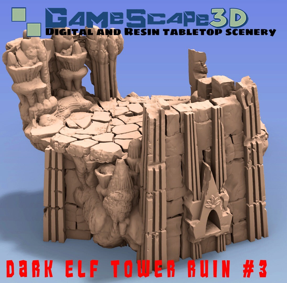 Dark Elf Tower Ruin #3 - Stone Structure on Stalagmites -