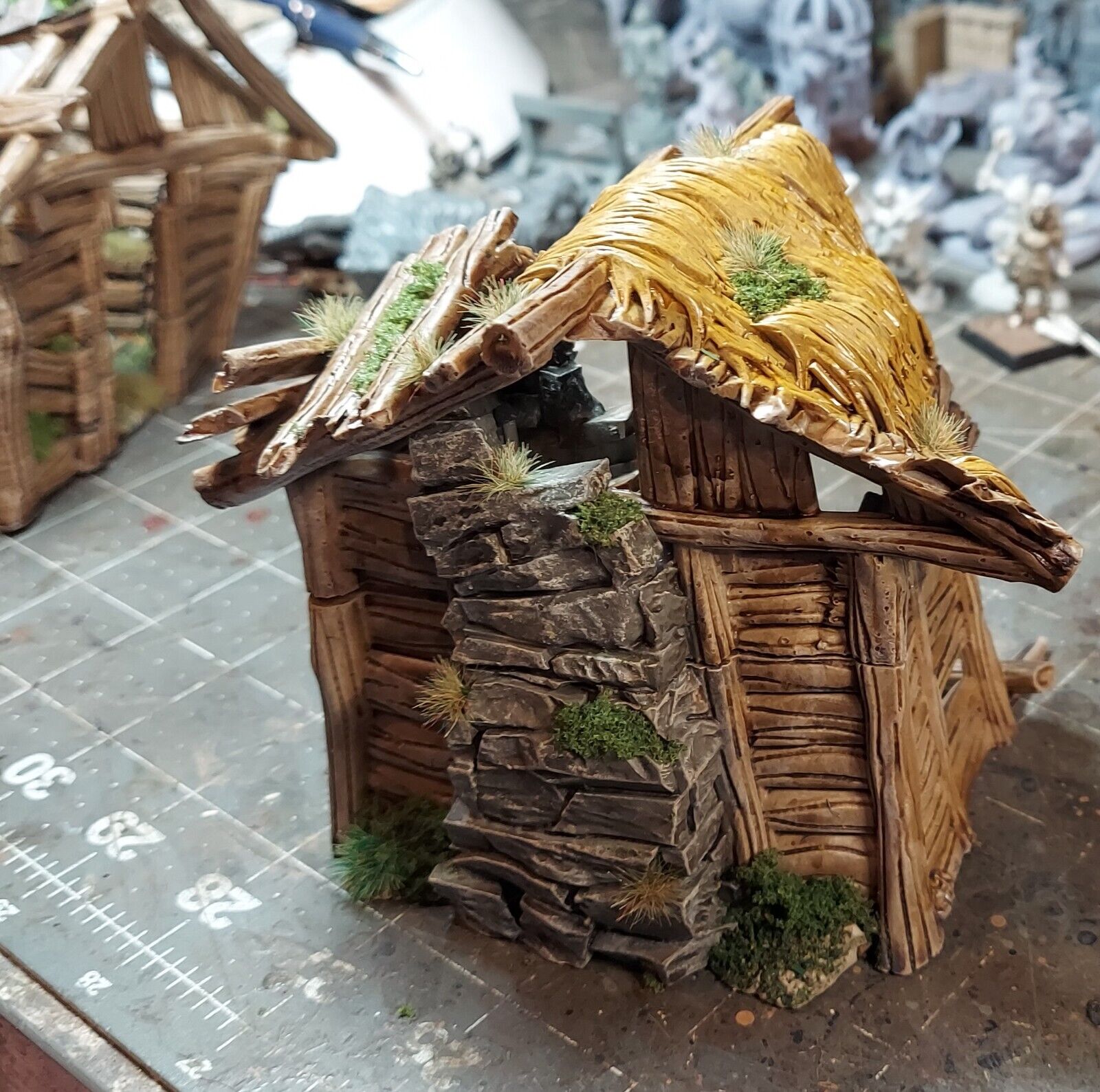 Wood Shack Ruin 1 - Ruined Hut - Destroyed Building -Damaged Home -Wreck Terrain