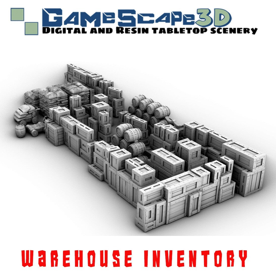 Warehouse Inventory - Shipping Container - Cargo Packages - Barells Boxes Crates