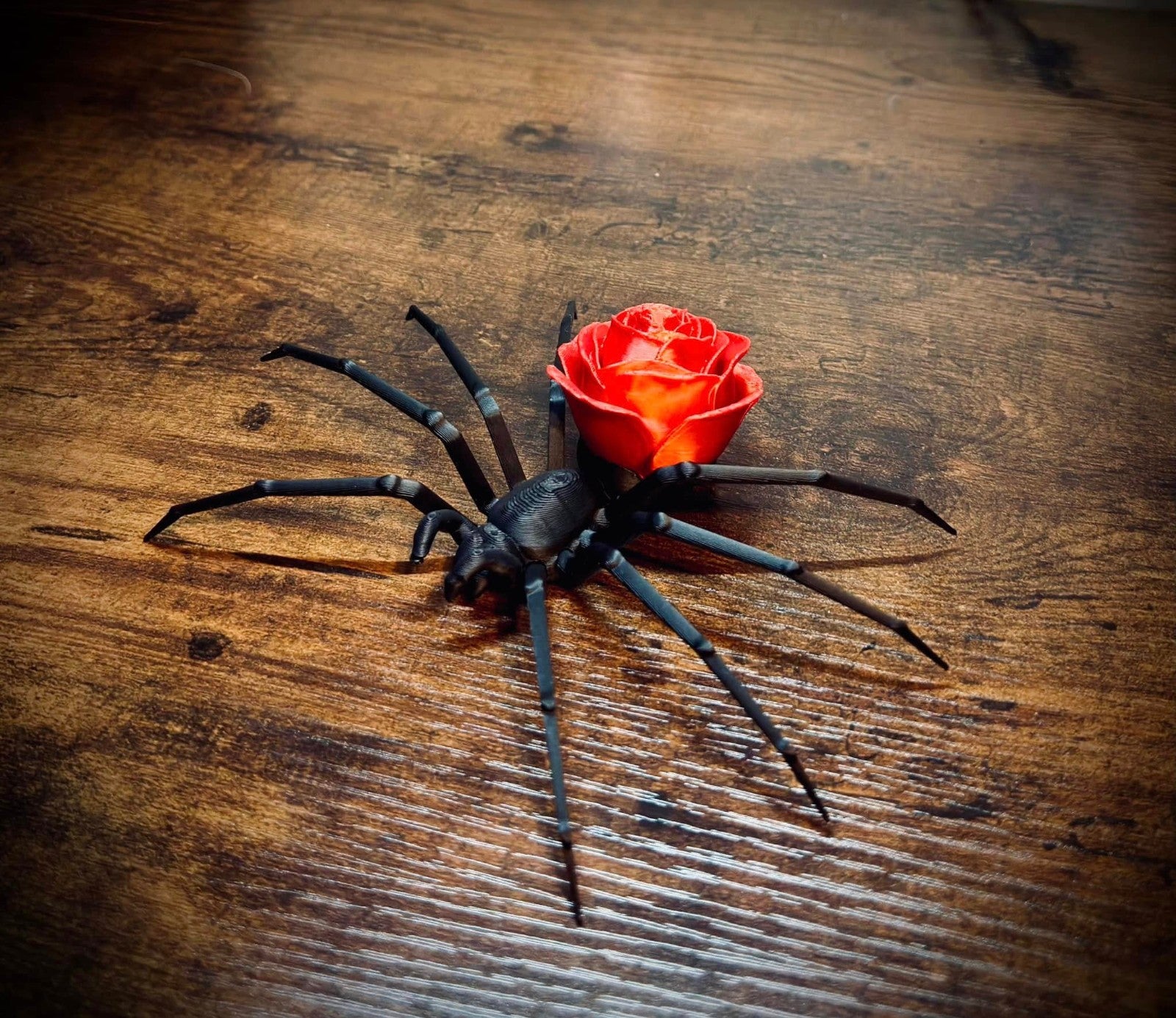 Rose Spider - 3D Printed Spider Home Decoration (unpainted)