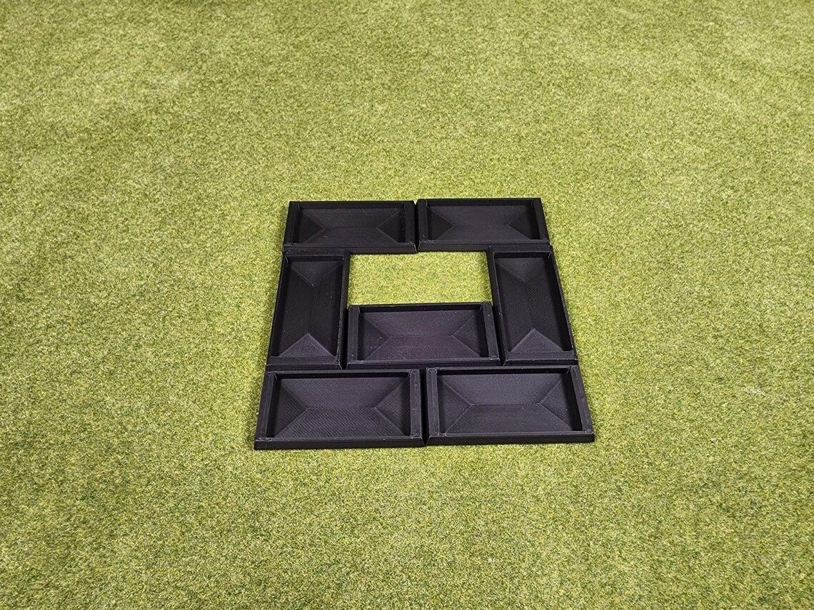 25x50mm Square to 30x60mm Square Base Adapters - Base Conversions Wargaming