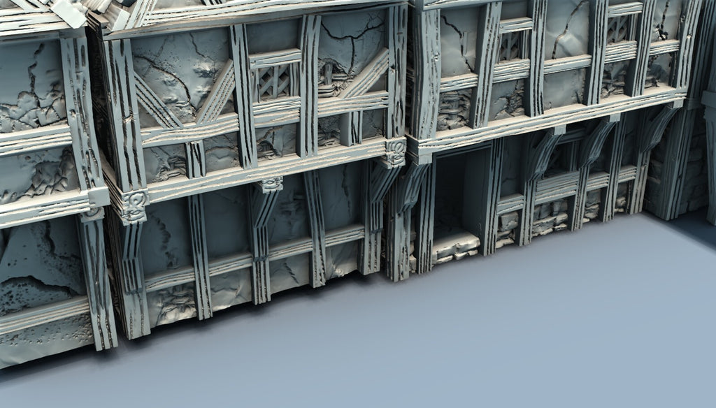 Timber Frame Row Houses   with Bits - Home Units for Village or Hamlet