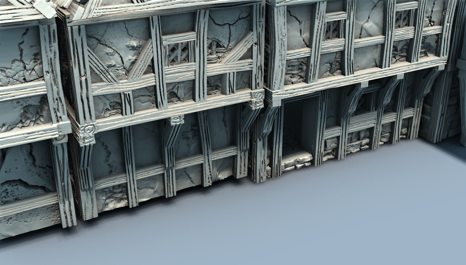 Timber Frame Row Houses   with Bits - Home Units for Village or Hamlet