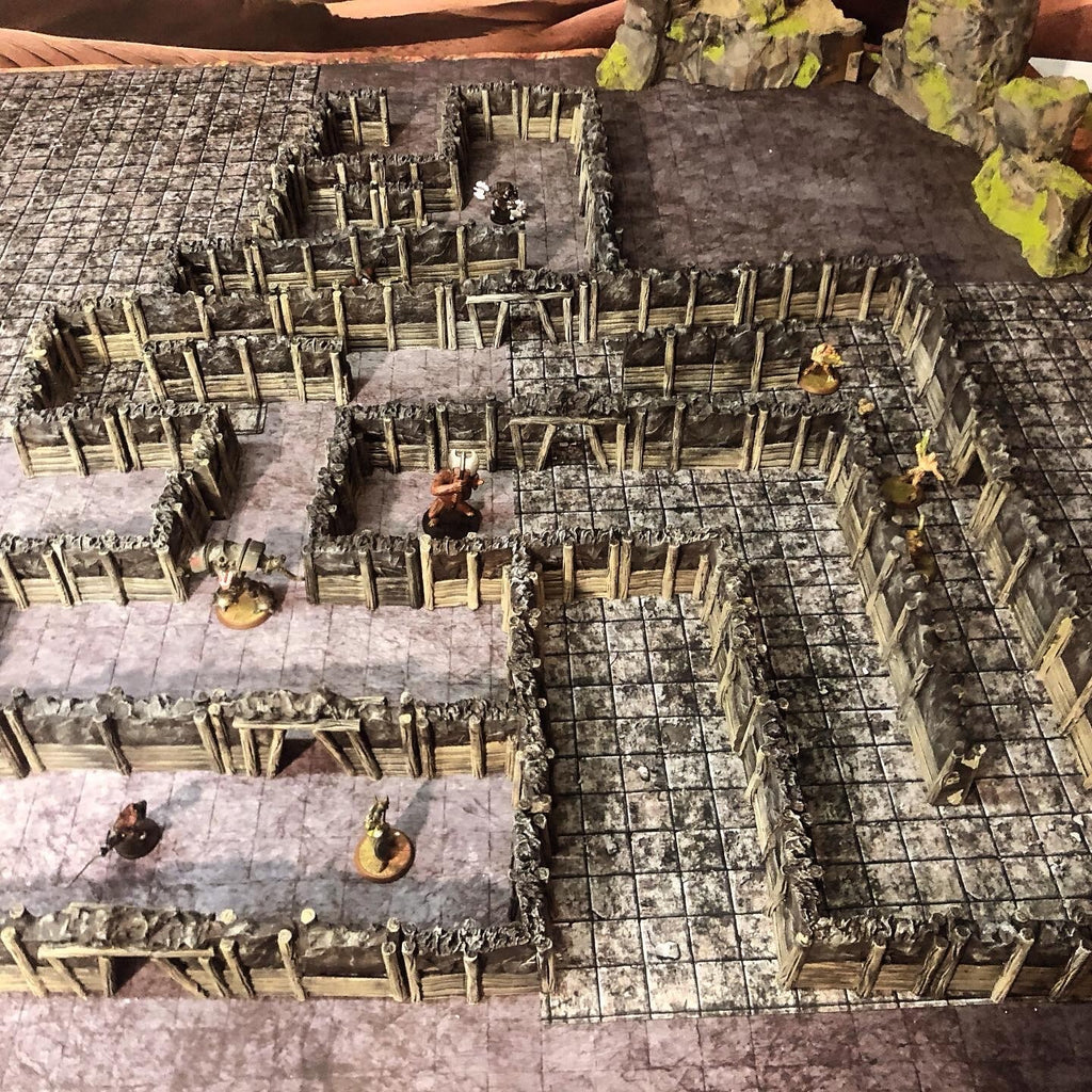 Interior Mine Walls15 Walls, modular with 6x2mm Magnet Slots