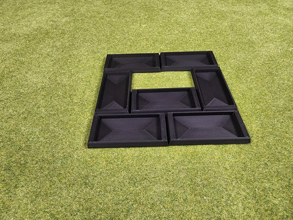25x50mm Square to 30x60mm Square Base Adapters - Base Conversions Wargaming