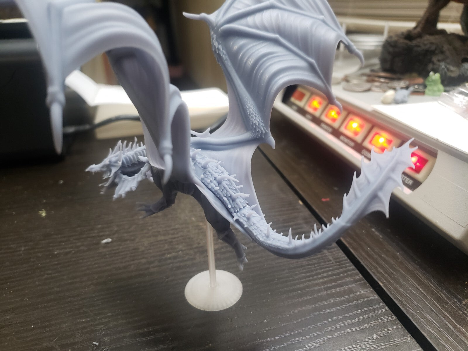 Elven Mage Mounted on Drake - Fire Breathing Dragon