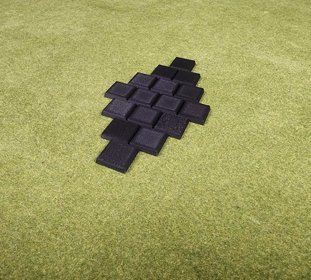 25mm Square Bases - Plain Beveled Bases - Wargaming Old School Bases