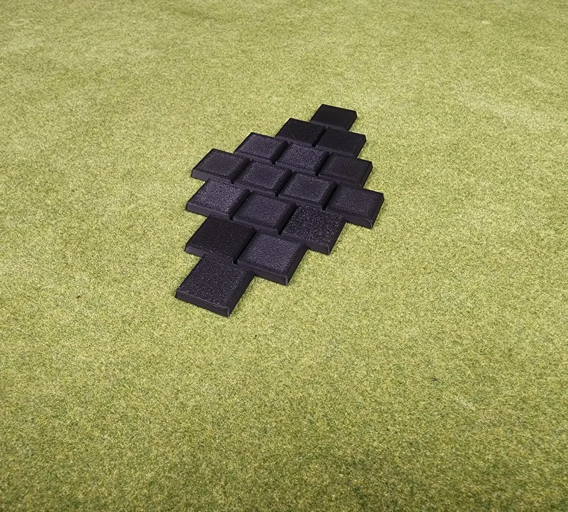 25mm Square Bases - Plain Beveled Bases - Wargaming Old School Bases