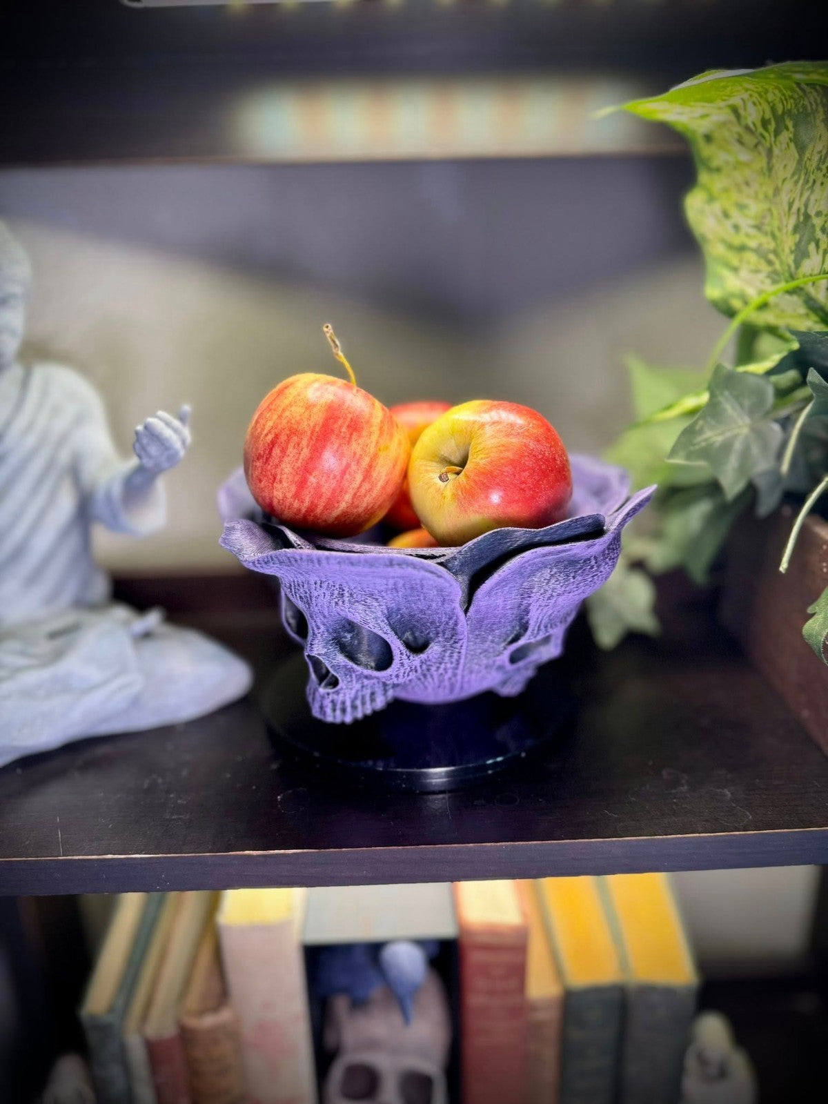 The Forbidden Rose Decorative Bowl - Rose Style Bowl with Skulls (unpainted)