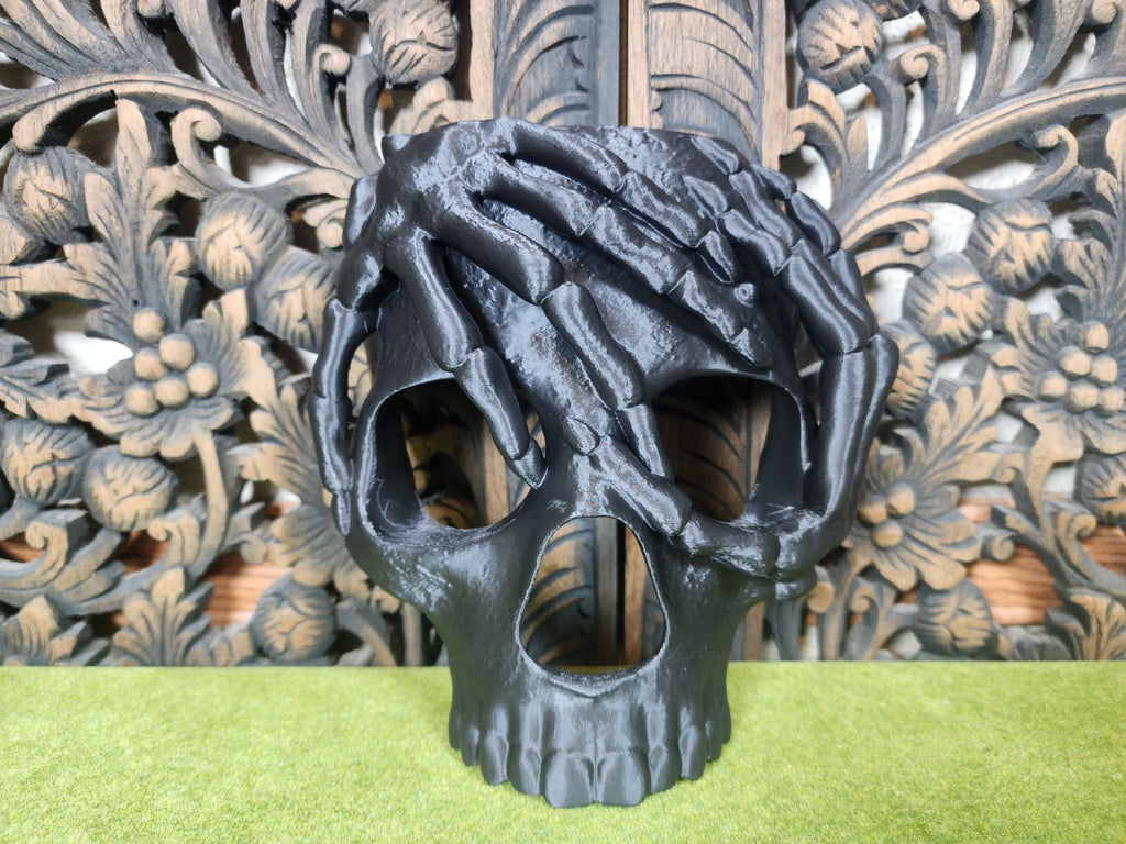 Skeleton Hands Skull Mask -Halloween Mask (unpainted)