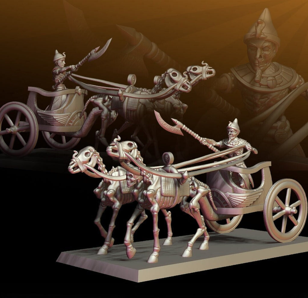 Ancient Pharaoh King - Mummy Prince of the Tombs - Mummy on Chariot