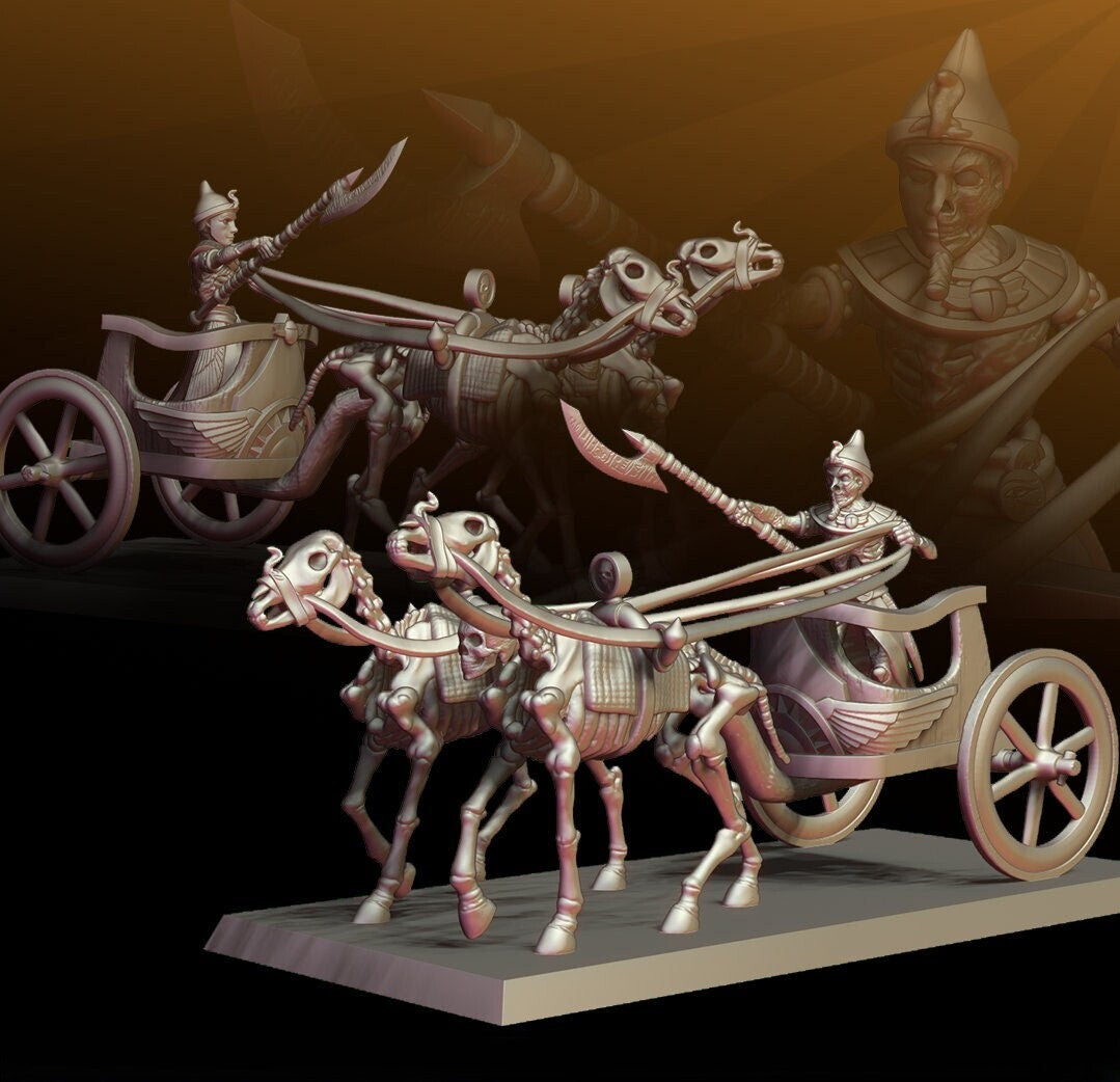 Ancient Pharaoh King - Mummy Prince of the Tombs - Mummy on Chariot