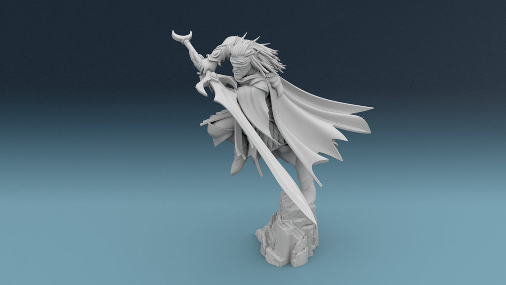 Elven Master of Blades - Blindfolded Elf Warrior