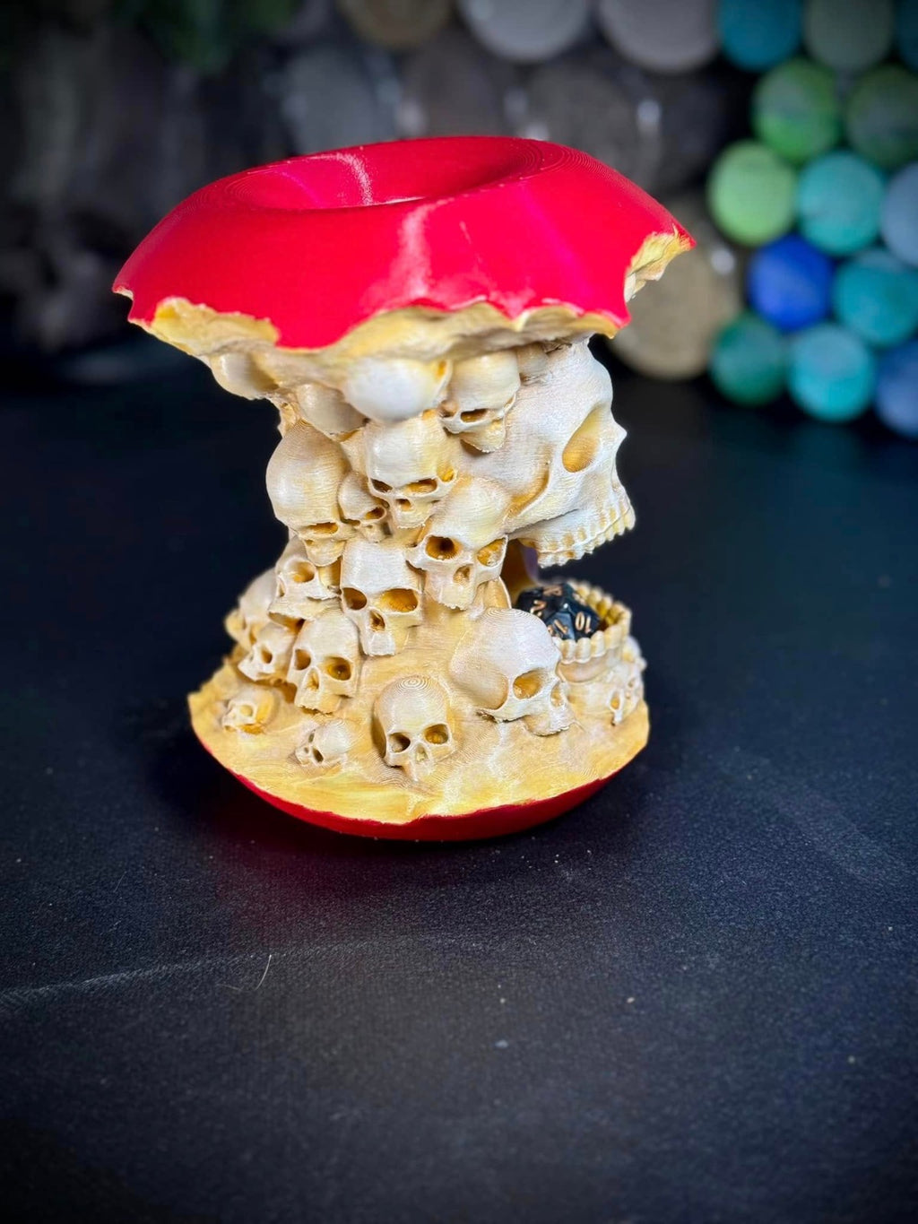 The Forbidden Fruit Dice Tower - Evil Apple Dice Roller for DnD (unpainted)
