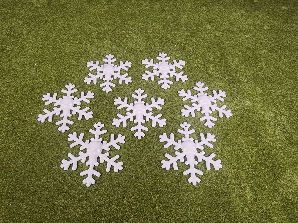 Snowflake Skull Ornament and Decor - Halloween Christmas Gift (unpainted)