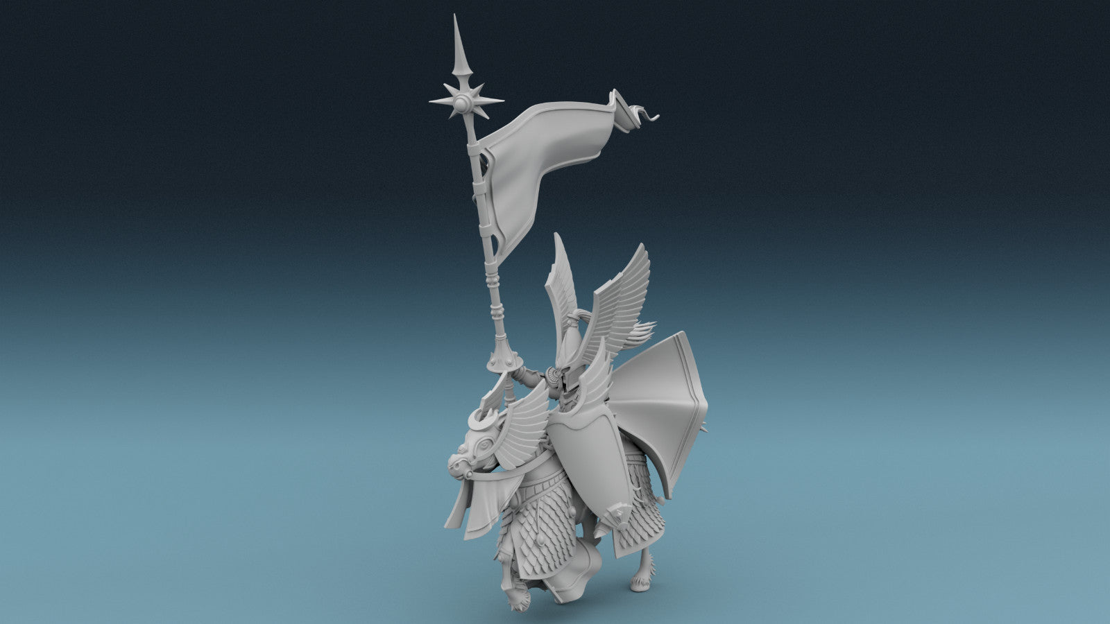 Elven Knight with Banner