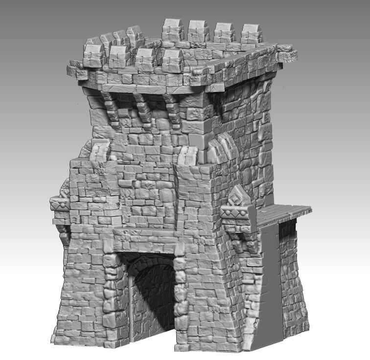 Small Gate - Medieval tabletop terrain - Castle Tower