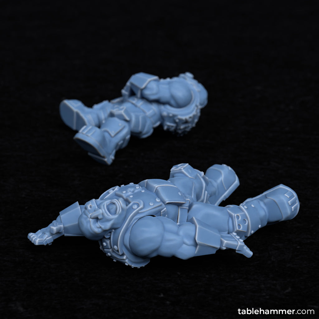 Ogre Casualties (scifi ogre security team corpses) -Infantry Bodies and Cadavers