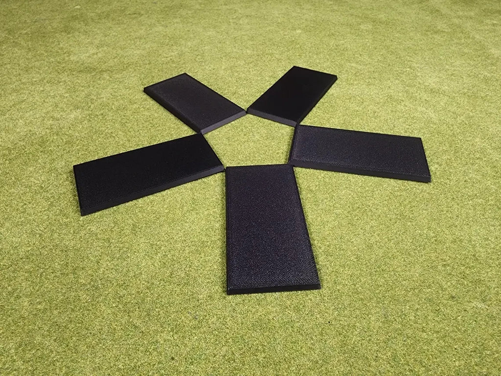 50x100mm Square Bases - Plain Beveled Bases - Wargaming Old School Bases