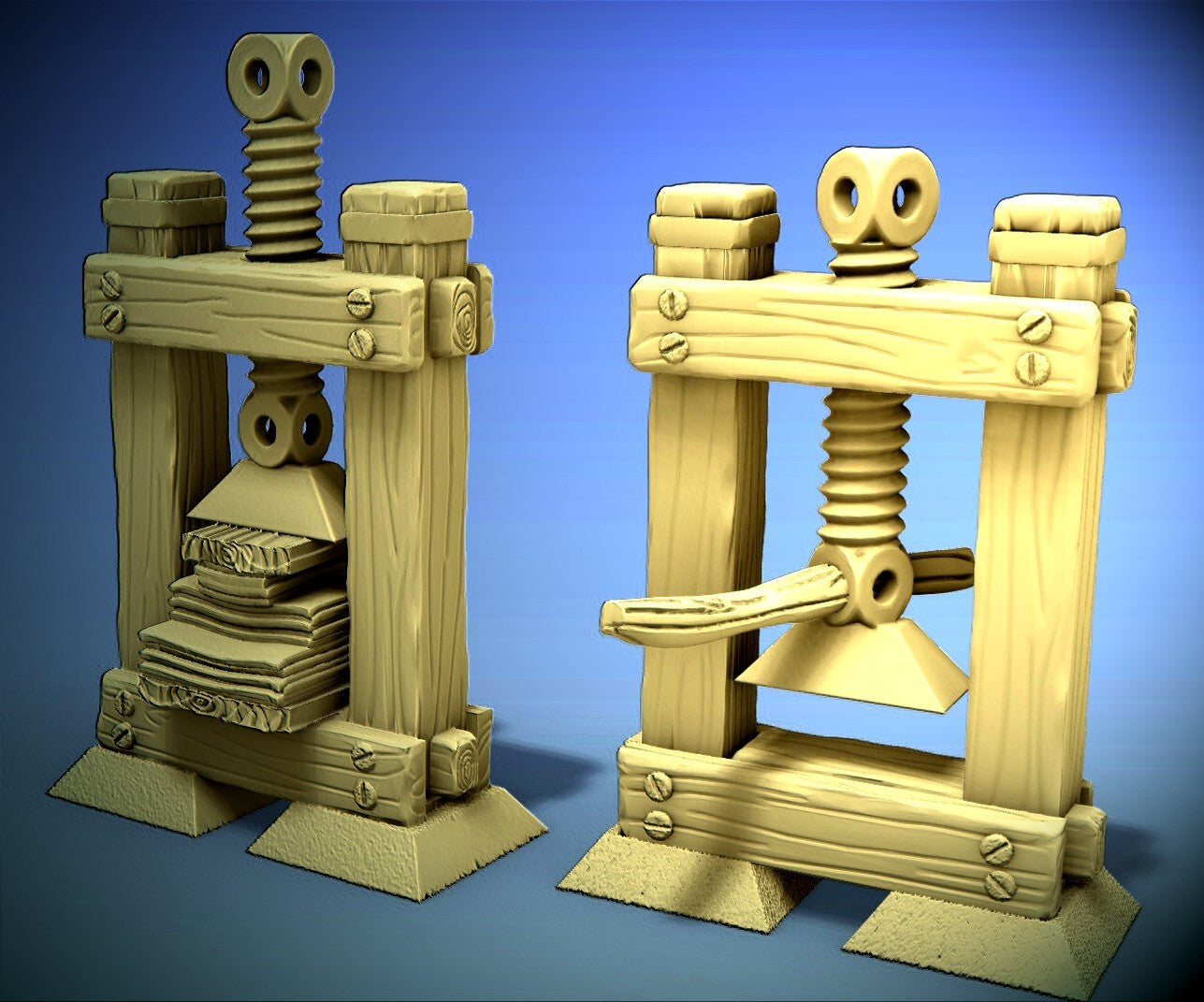 Paper Mill - Parchment Workshop - Shelves, Machines, and Press for Stationery