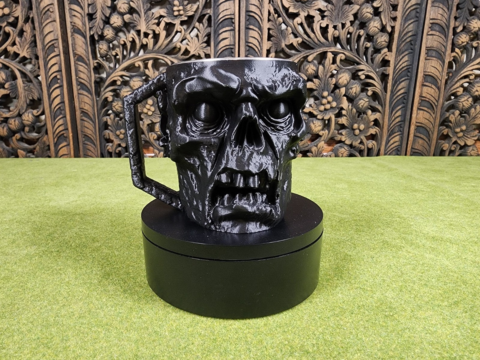 Zombie Cup - Frankenstein's Mug on a Mug - Halloween Mug (unpainted)