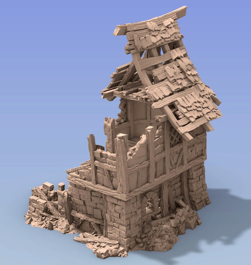 Timber Frame Ruin #2 (2 roof variations) Terrain Building