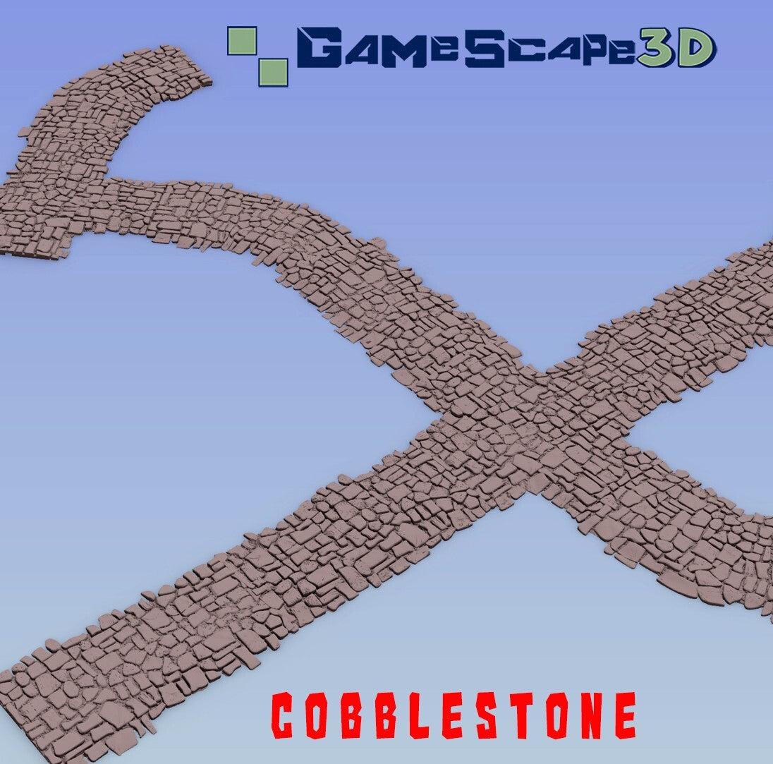 Cobble Stone Road Low Profile - Path Structure - Street - Avenue - Boulevard