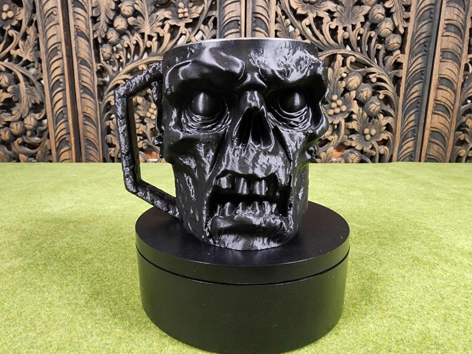 Zombie Cup - Frankenstein's Mug on a Mug - Halloween Mug (unpainted)