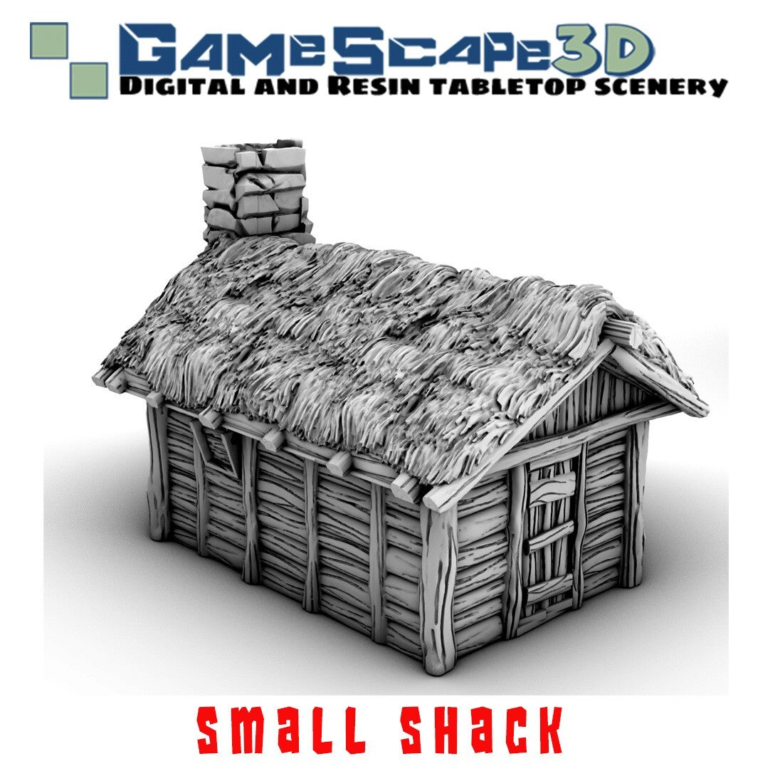 Small Shack - Tiny Hut - Thatch House - Wooden Home - Building Terrain
