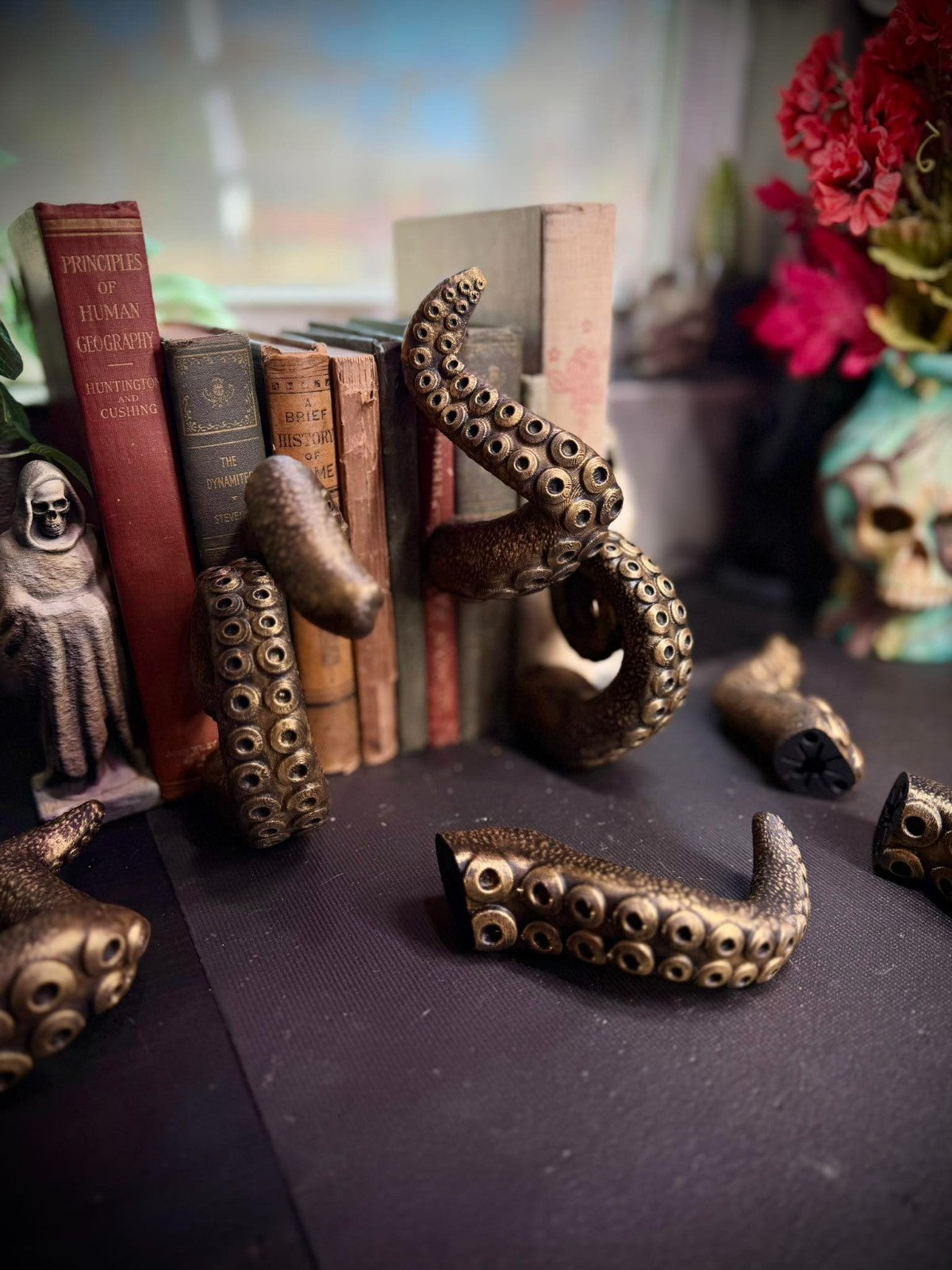 Tentacle Spine Hugger - Gothic and Nautical Decor (unpainted)