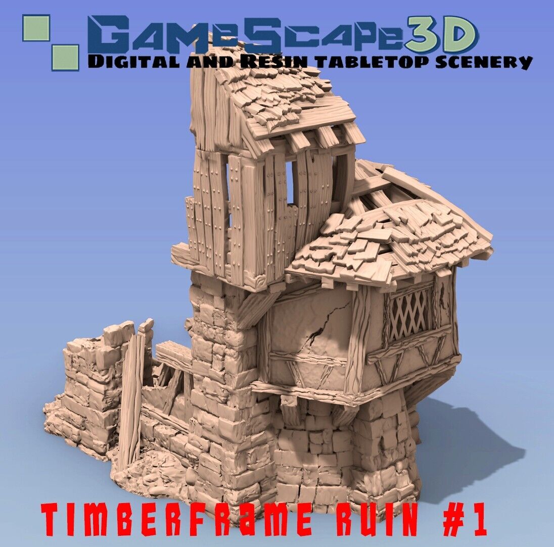 Timber Frame Ruin #1 Terrain Building
