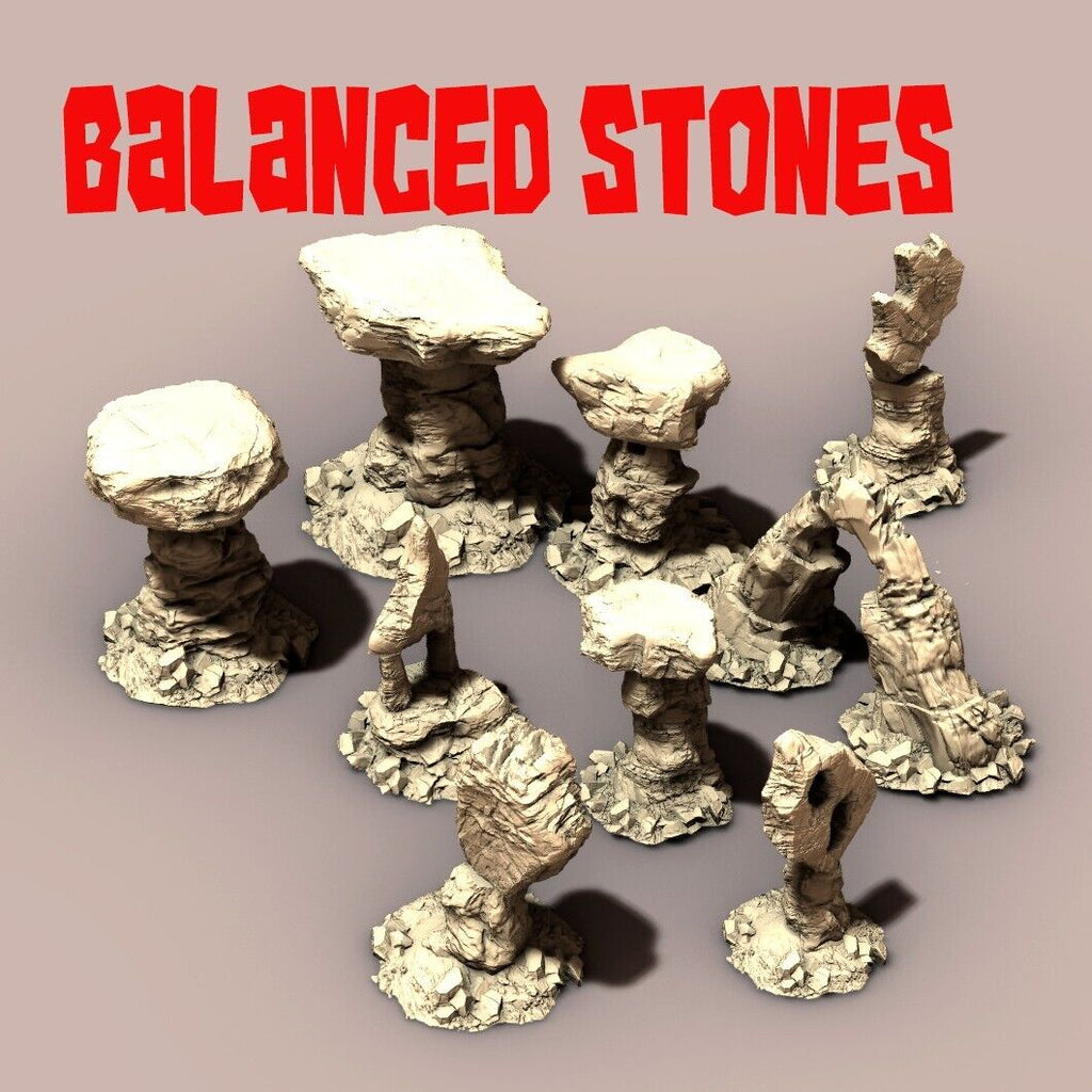 9 Balanced Badland Terrain - Rocky Archway Monolith Flatbed Natural Formations