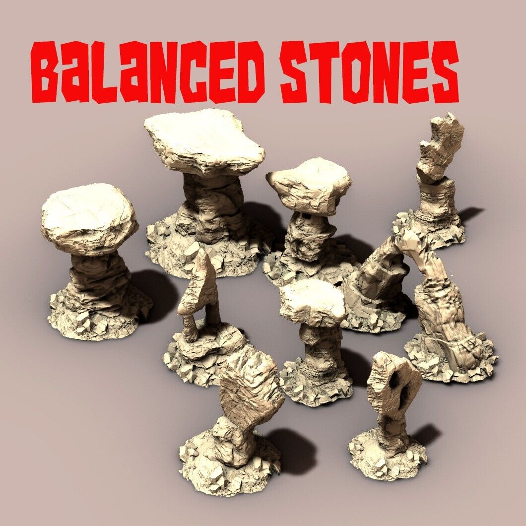 9 Balanced Badland Terrain - Rocky Archway Monolith Flatbed Natural Formations