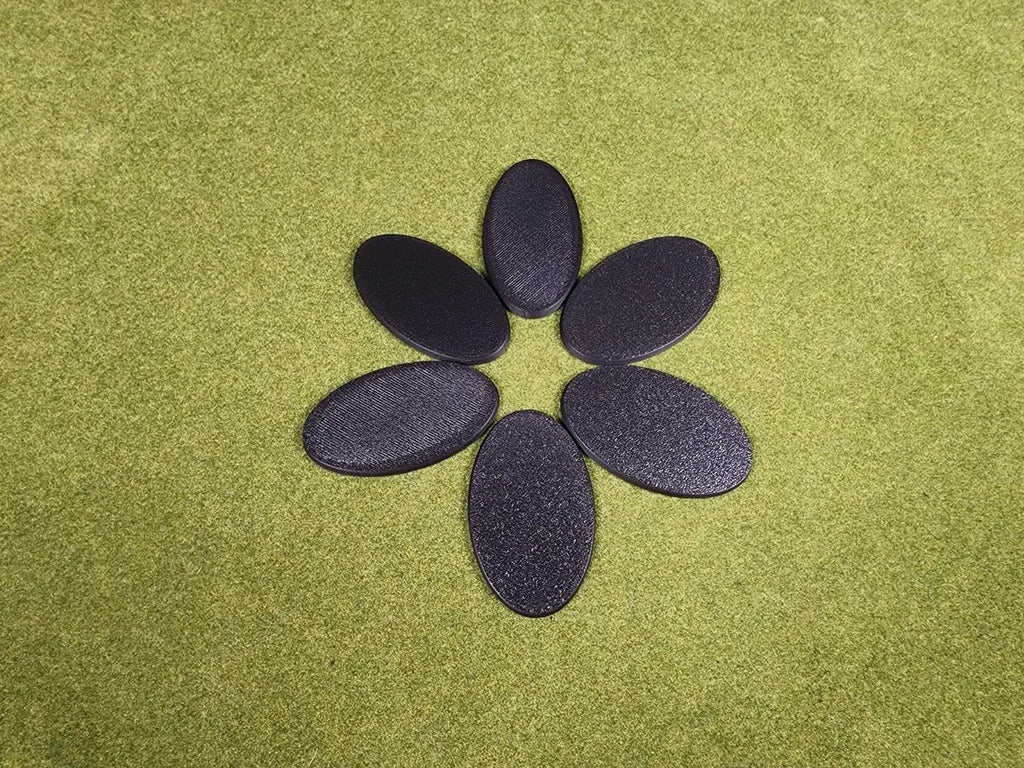 75x42mm Oval Bases - Plain Beveled Bases