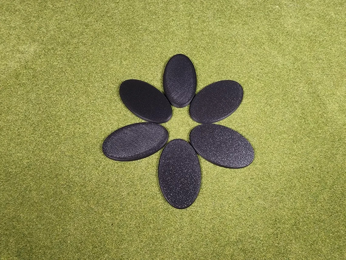 75x42mm Oval Bases - Plain Beveled Bases