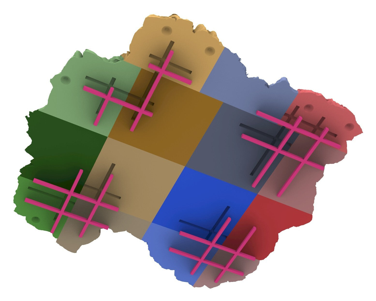 Giant 2 foot+ Plateau and Mountains Terrain