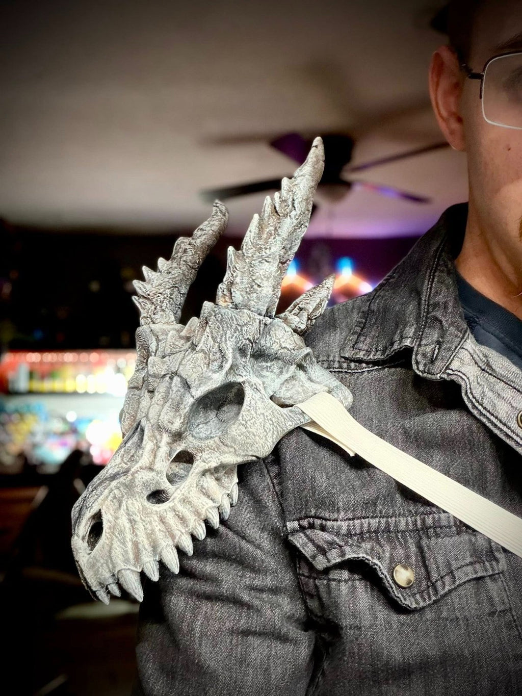 Dragon Skull Shoulder Pauldron - Cosplay - Fantasy (unpainted)