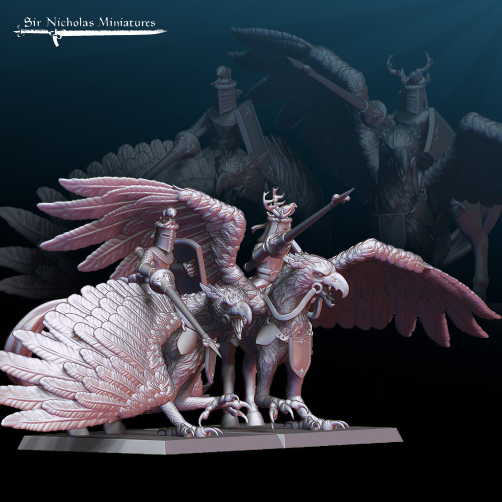 Griffon Knights – Knights on Hippogriff – Flying Crusader Knights