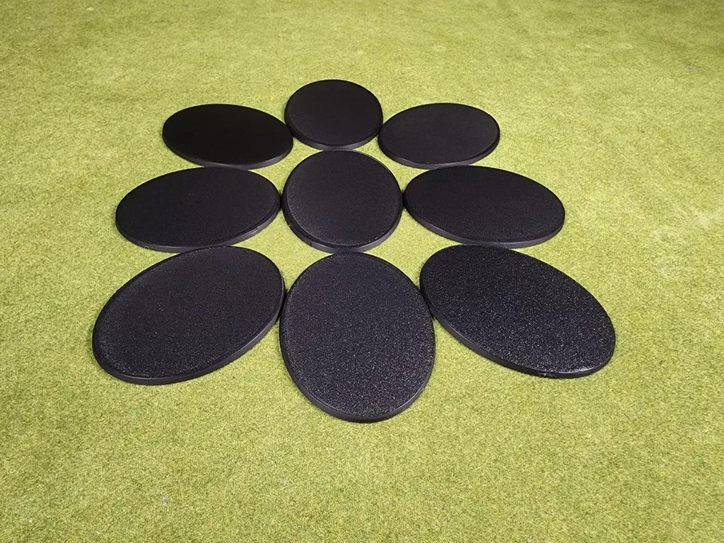 120x92mm Oval Base - Plain Beveled Bases - Wargaming Old School Bases