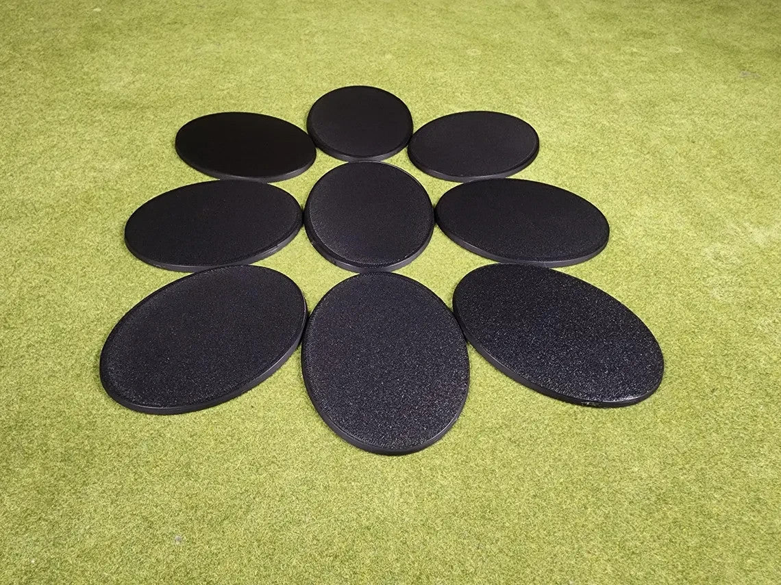 120x92mm Oval Base - Plain Beveled Bases - Wargaming Old School Bases